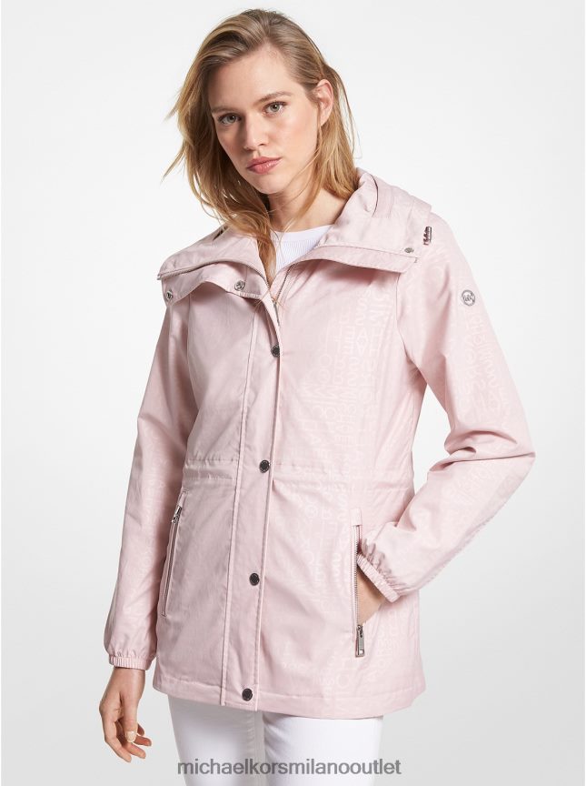 Michael Kors giacca a vento in tessuto con stampa del logo donne Acqua di rose P06L0L212 vestiario
