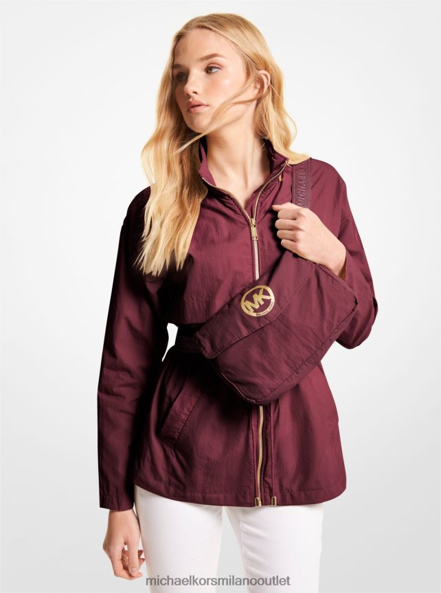 Michael Kors giacca a vento ripiegabile in nylon donne rubino scuro P06L0L268 vestiario