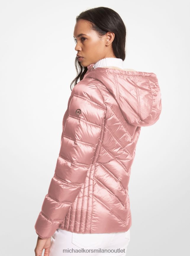 Michael Kors giacca ripiegabile in nylon con cappuccio donne rosa reale P06L0L231 vestiario