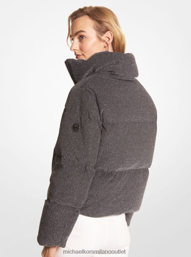 Michael Kors piumino trapuntato in maglia metallizzata donne argento P06L0L357 vestiario