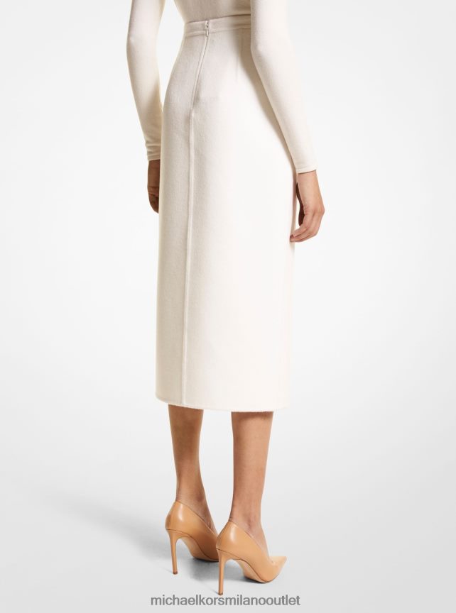 Michael Kors collezione gonna a forbice cashgora double face donne bianco P06L0L3619 vestiario