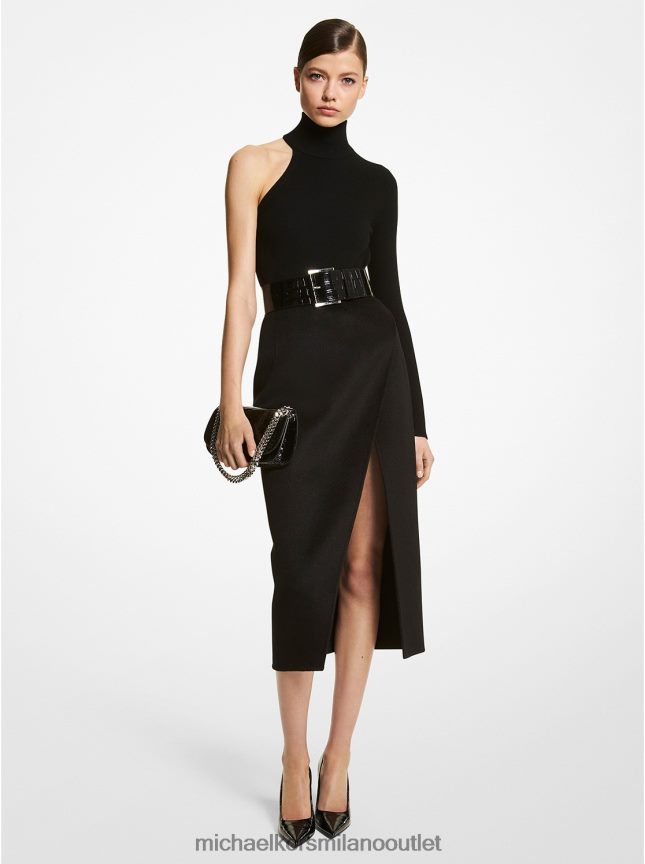 Michael Kors collezione gonna a forbice cashgora double face donne nero P06L0L3623 vestiario