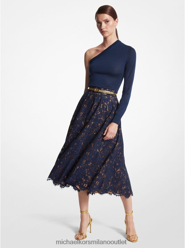 Michael Kors gonna a ruota in pizzo floreale di misto cotone della collezione donne Marina Militare P06L0L3555 vestiario