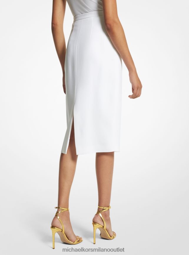 Michael Kors gonna a tubino della collezione in doppio crêpe zibellino donne bianco ottico P06L0L3438 vestiario