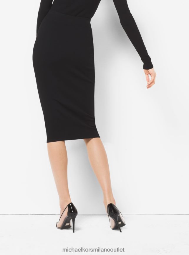 Michael Kors gonna a tubino della collezione in viscosa stretch donne nero P06L0L3694 vestiario