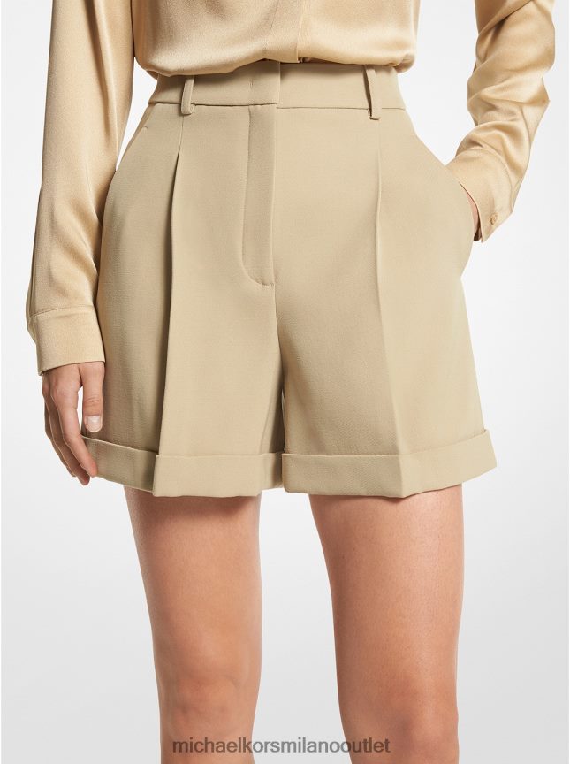Michael Kors shorts della collezione in gabardine di lana con risvolto plissettato donne duna P06L0L3484 vestiario