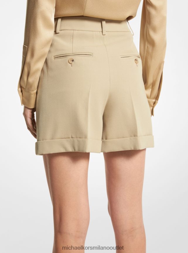 Michael Kors shorts della collezione in gabardine di lana con risvolto plissettato donne duna P06L0L3484 vestiario