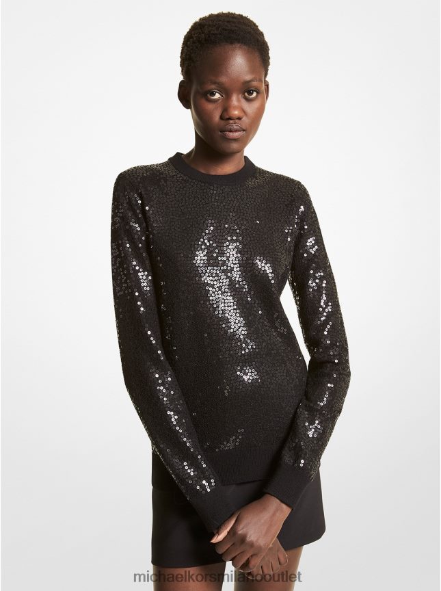 Michael Kors Maglia in cashmere con paillettes della collezione donne nero P06L0L3615 vestiario