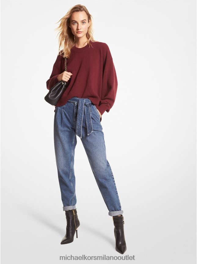 Michael Kors Maglia in misto lana e cashmere donne merlot P06L0L426 vestiario