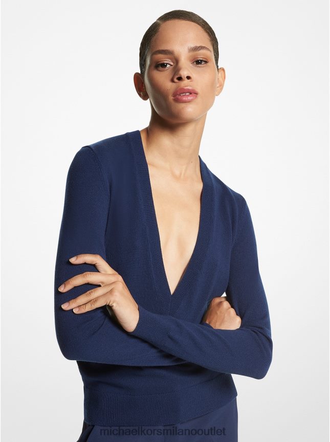 Michael Kors Maglia scollo a V in cashmere della collezione donne Marina Militare P06L0L3541 vestiario