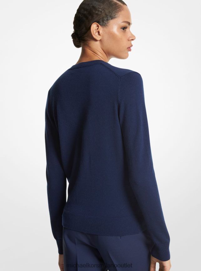 Michael Kors Maglia scollo a V in cashmere della collezione donne Marina Militare P06L0L3541 vestiario