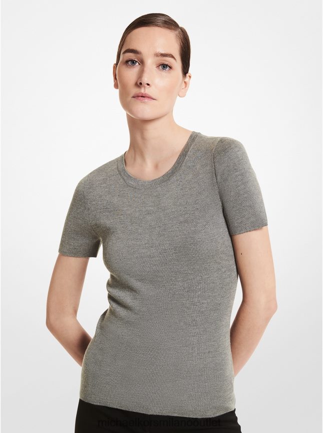 Michael Kors maglia a maniche corte in cashmere della collezione donne banchiere grigio P06L0L3728 vestiario