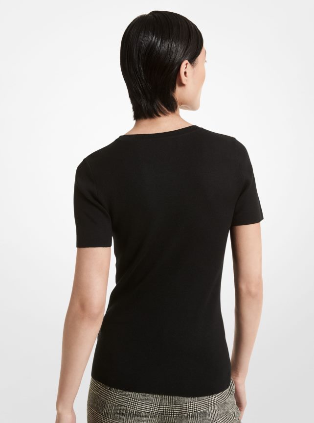 Michael Kors maglia a maniche corte in cashmere della collezione donne nero P06L0L3730 vestiario