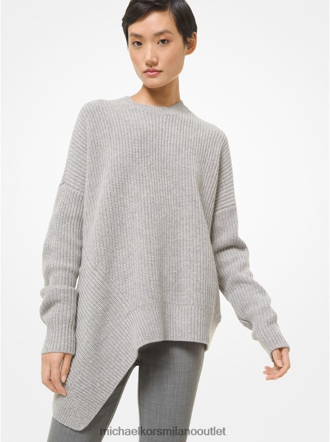 Michael Kors maglia asimmetrica in cashmere della collezione donne grigio perla P06L0L3750 vestiario