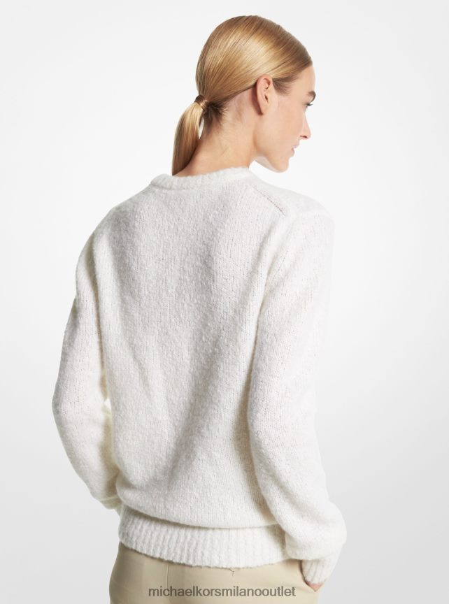 Michael Kors maglia bouclé di cashmere della collezione donne bianco ottico P06L0L3523 vestiario