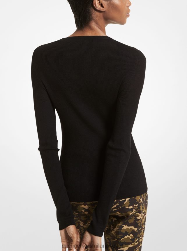 Michael Kors maglia in cashmere leggerissimo della collezione donne nero P06L0L3717 vestiario