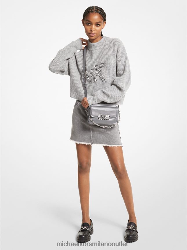 Michael Kors maglione in misto lana con logo impreziosito donne erica perlata P06L0L431 vestiario