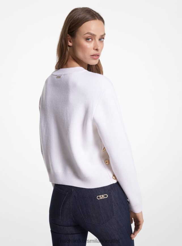 Michael Kors maglione in misto lana donne bianco P06L0L408 vestiario