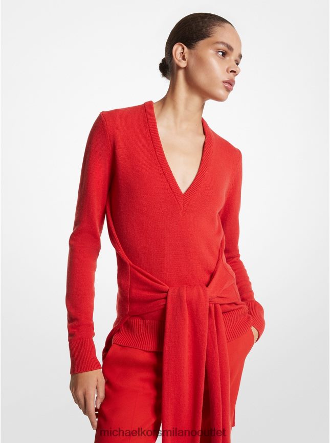 Michael Kors maglione sciarpa in cashmere della collezione donne papavero P06L0L3486 vestiario