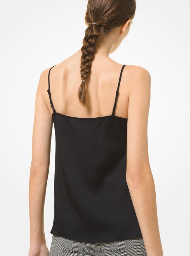 Michael Kors collezione canotta in charmeuse di raso donne nero P06L0L3747 vestiario