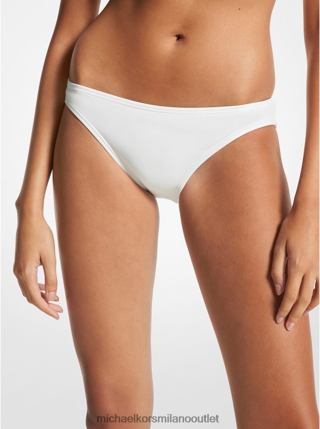 Michael Kors Slip bikini in nylon elasticizzato donne bianco P06L0L535 vestiario