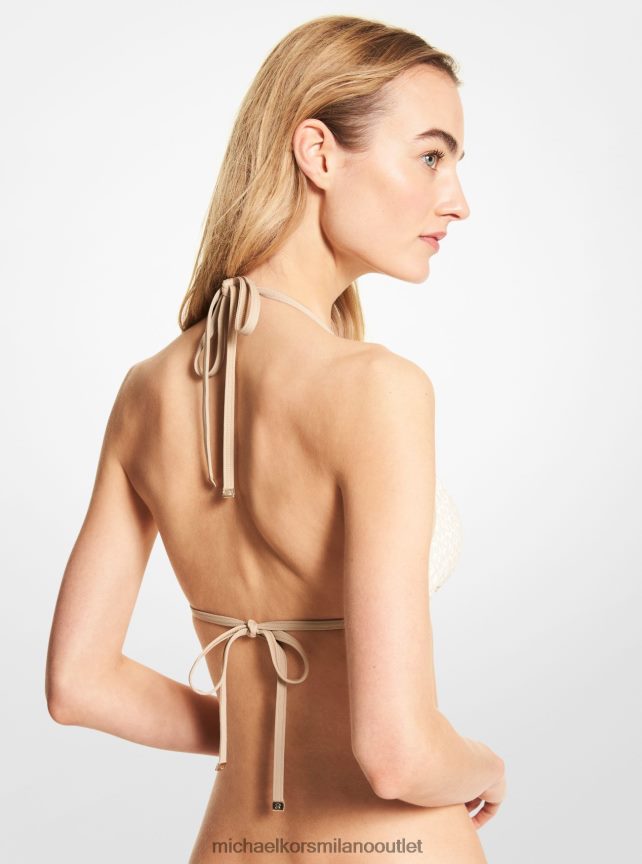 Michael Kors Top bikini a triangolo con logo donne osso P06L0L563 vestiario