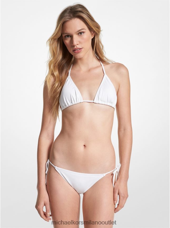 Michael Kors Top bikini a triangolo in nylon elasticizzato donne bianco P06L0L543 vestiario