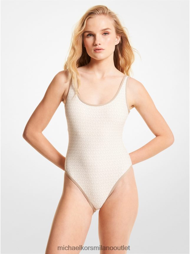 Michael Kors costume da bagno con logo donne osso P06L0L559 vestiario