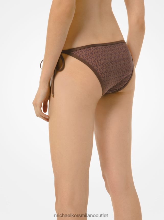 Michael Kors slip bikini con logo donne cioccolato P06L0L562 vestiario