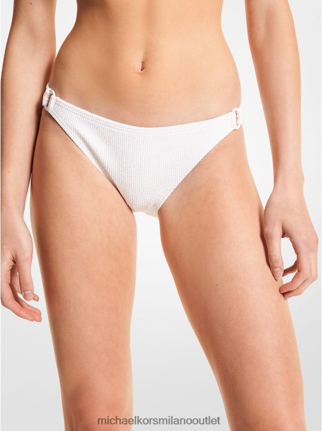 Michael Kors slip bikini elasticizzato testurizzato donne bianco P06L0L553 vestiario