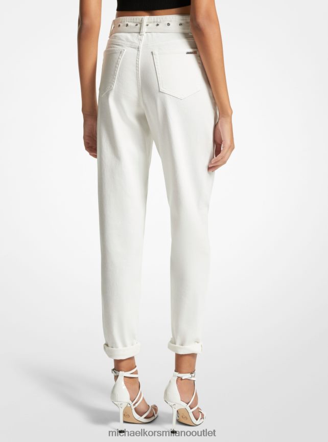 Michael Kors jeans con cintura in denim elasticizzato donne osso P06L0L518 vestiario