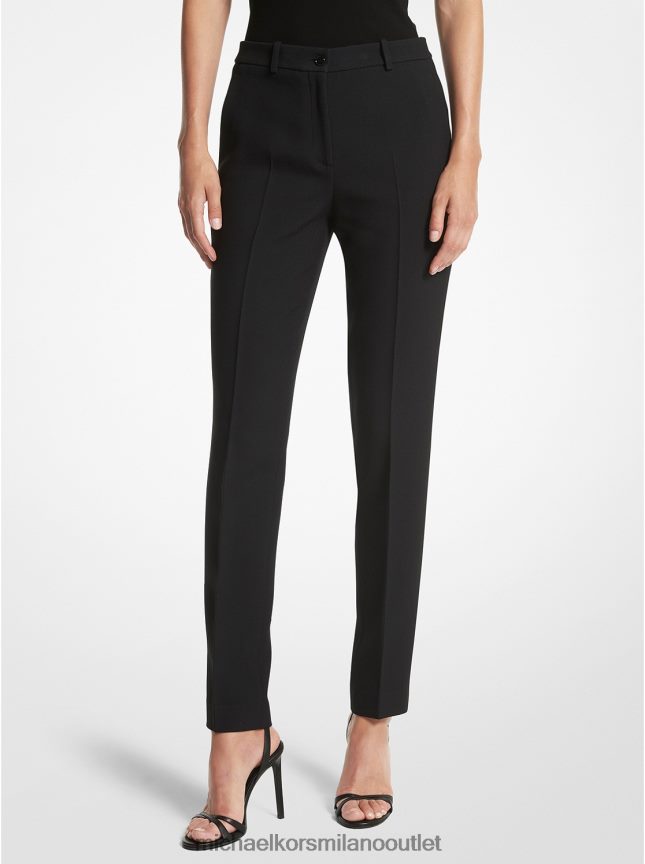 Michael Kors pantaloni della collezione Samantha in doppio crêpe zibellino donne nero P06L0L3507 vestiario