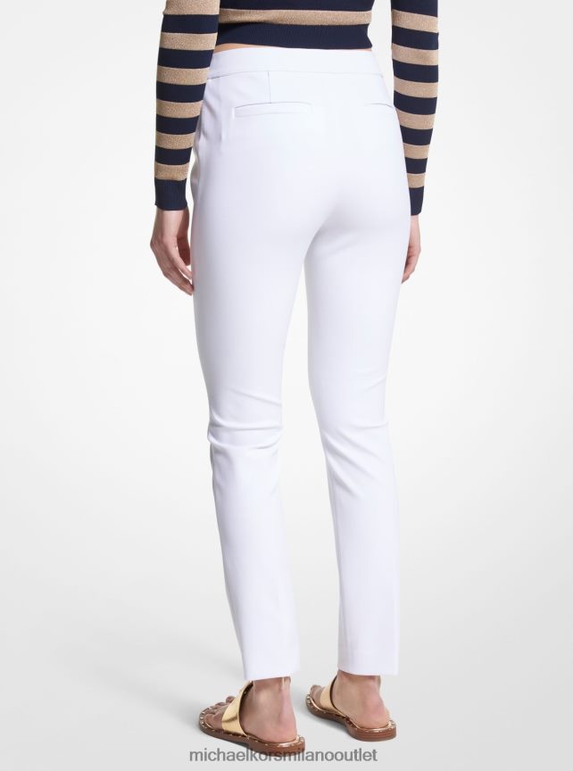 Michael Kors pantaloni in crêpe elasticizzato donne bianco P06L0L500 vestiario