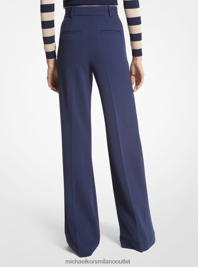 Michael Kors pantaloni larghi in crêpe donne blu notte P06L0L487 vestiario