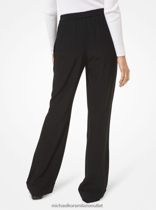 Michael Kors pantaloni pigiama della collezione in crêpe de chine di seta donne nero P06L0L3744 vestiario