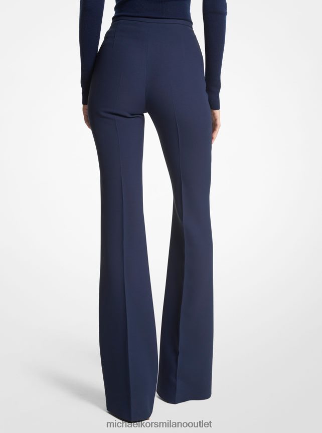 Michael Kors pantaloni svasati della collezione Brooke in doppia crêpe zibellino donne Marina Militare P06L0L3431 vestiario