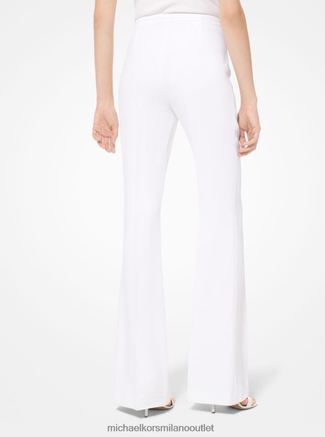 Michael Kors pantaloni svasati della collezione in doppio crêpe-zibellino donne bianco ottico P06L0L3718 vestiario