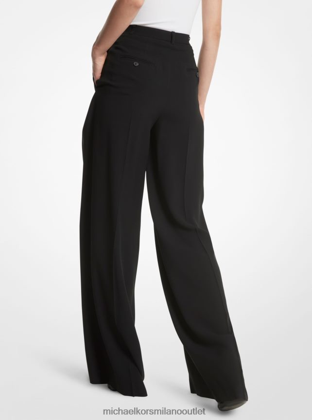 Michael Kors pantaloni ampi di collezione in doppio crêpe zibellino donne nero P06L0L3404 vestiario