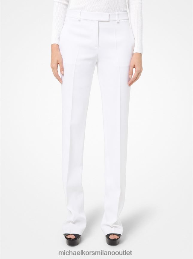 Michael Kors pantaloni della collezione Hansen in doppio crêpe zibellino donne bianco ottico P06L0L3711 vestiario