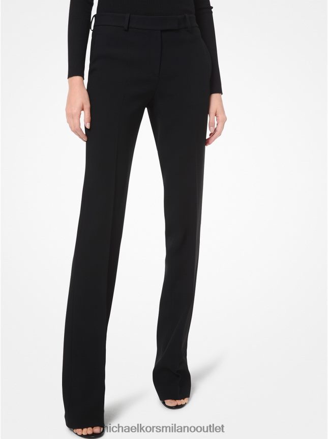 Michael Kors pantaloni della collezione Hansen in doppio crêpe zibellino donne nero P06L0L3712 vestiario
