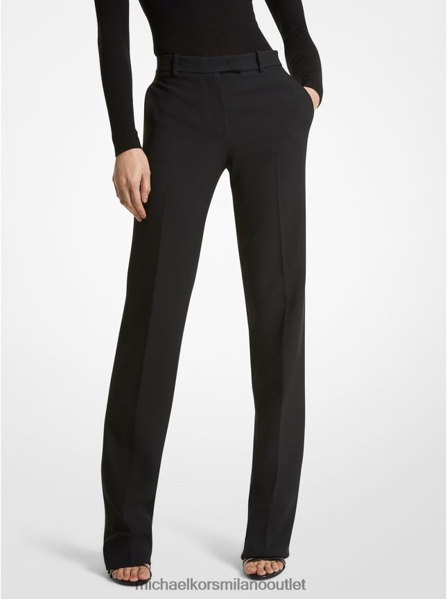 Michael Kors pantaloni della collezione carolyn in doppio crêpe zibellino donne nero P06L0L3580 vestiario