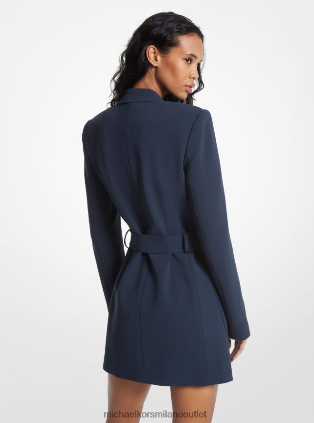 Michael Kors Abito blazer in crêpe con cintura donne blu notte P06L0L48 vestiario