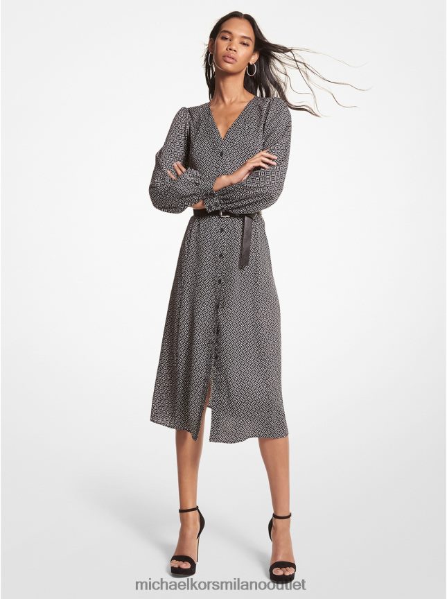 Michael Kors Chemisier in jacquard con logo donne osso P06L0L139 vestiario