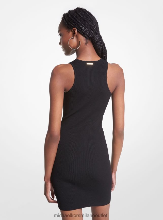 Michael Kors abito canotta in maglia a coste con schiena scoperta donne nero P06L0L58 vestiario