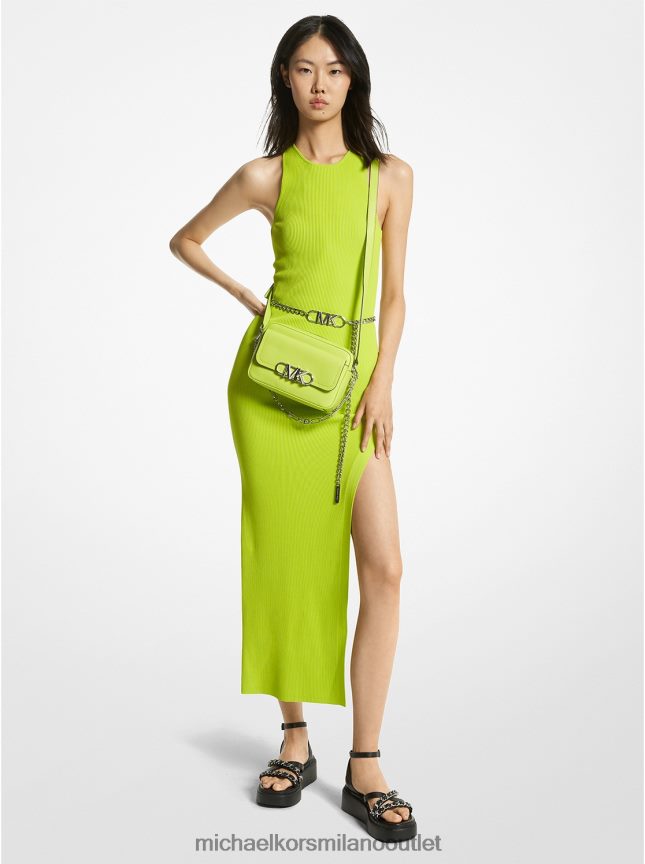 Michael Kors abito canotta in maglia stretch a costine donne brt limetta P06L0L4 vestiario