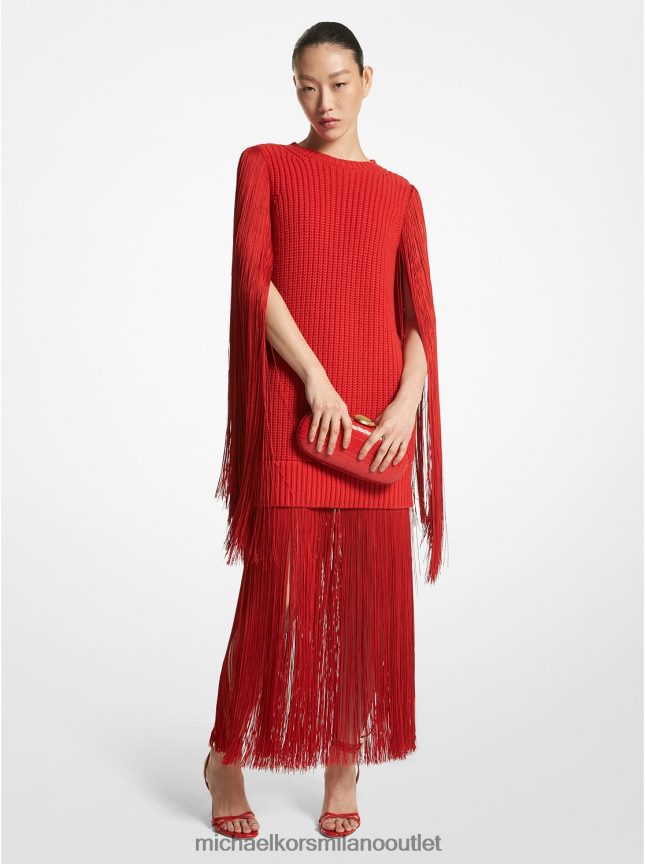 Michael Kors abito con frange in cashmere della collezione donne papavero P06L0L3478 vestiario