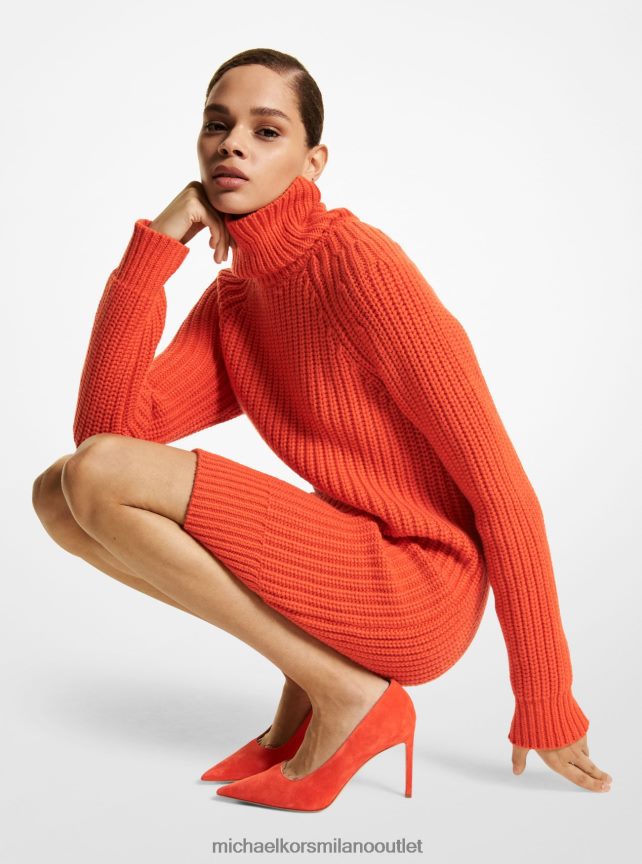 Michael Kors abito dolcevita in cashmere della collezione donne arancia P06L0L3641 vestiario
