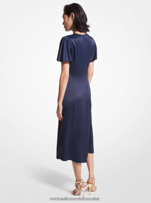 Michael Kors abito in charmeuse donne blu notte P06L0L49 vestiario