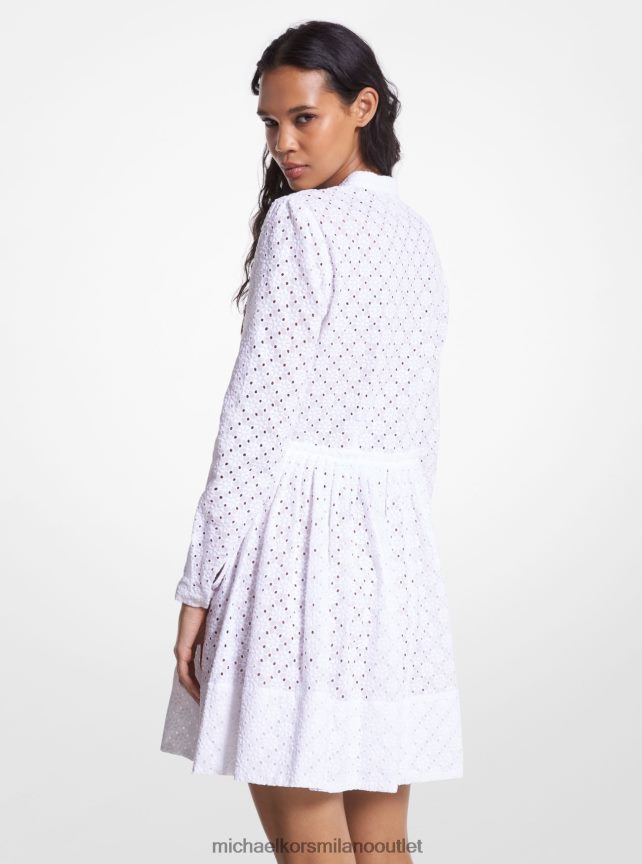 Michael Kors chemisier in cotone con occhielli donne bianco P06L0L35 vestiario