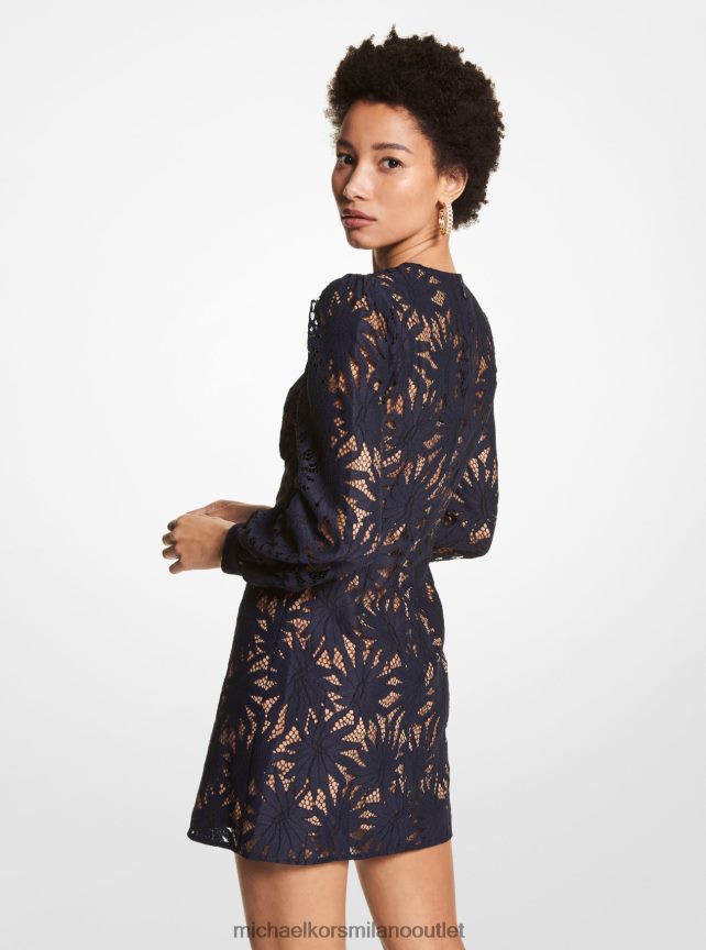 Michael Kors miniabito in pizzo di palma donne blu notte P06L0L103 vestiario